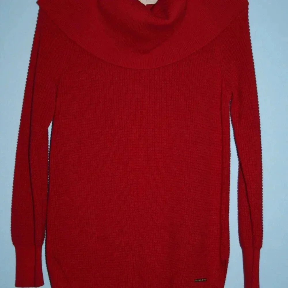 MICHAEL MICHAEL KORS XS Red Cowl Neck Sweater